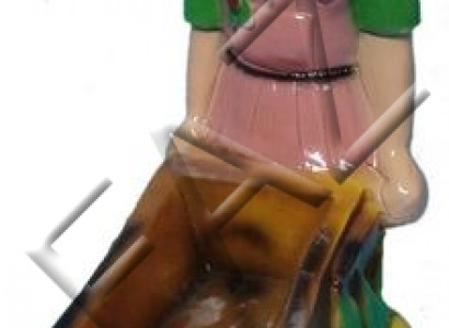 Design Mädchen mit Schubkarre Garten Statue Skulptur Figuren Skulpturen  Neu